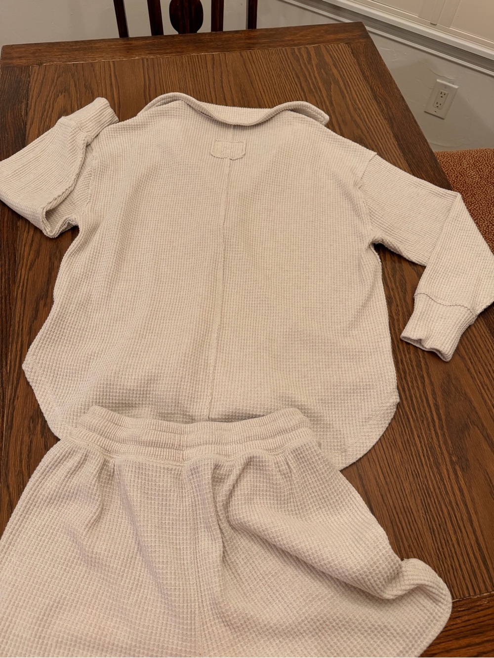 aerie Cream Waffle-Knit Lounge Set - Picture 6 of 6